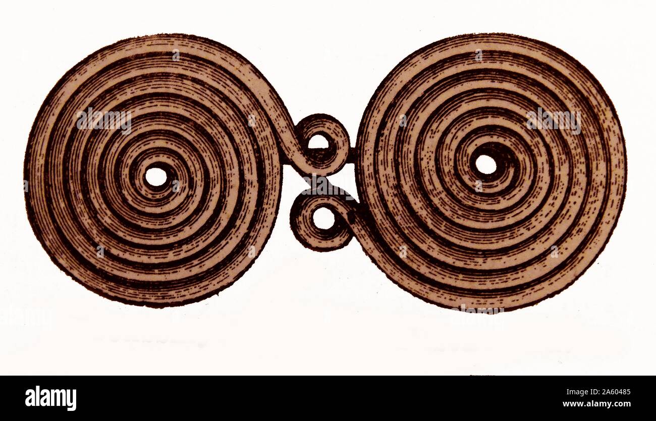 Example of decorative coiled bronze Stock Photo