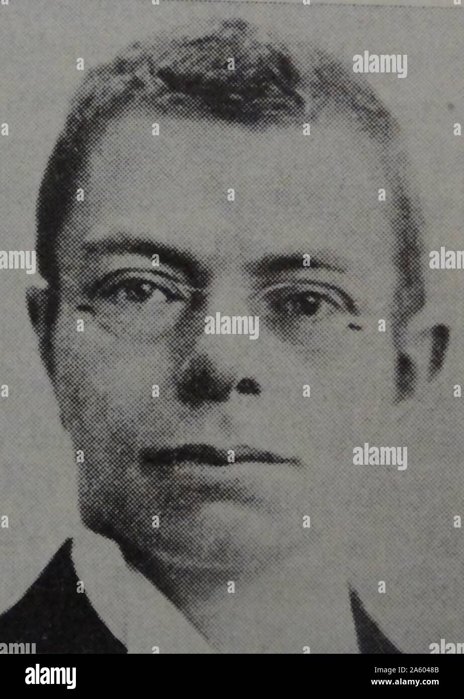 Photographic portrait of Pieter Zeeman (1865-1943) Dutch physicist and Nobel Prize Laureate. Dated 20th Century Stock Photo