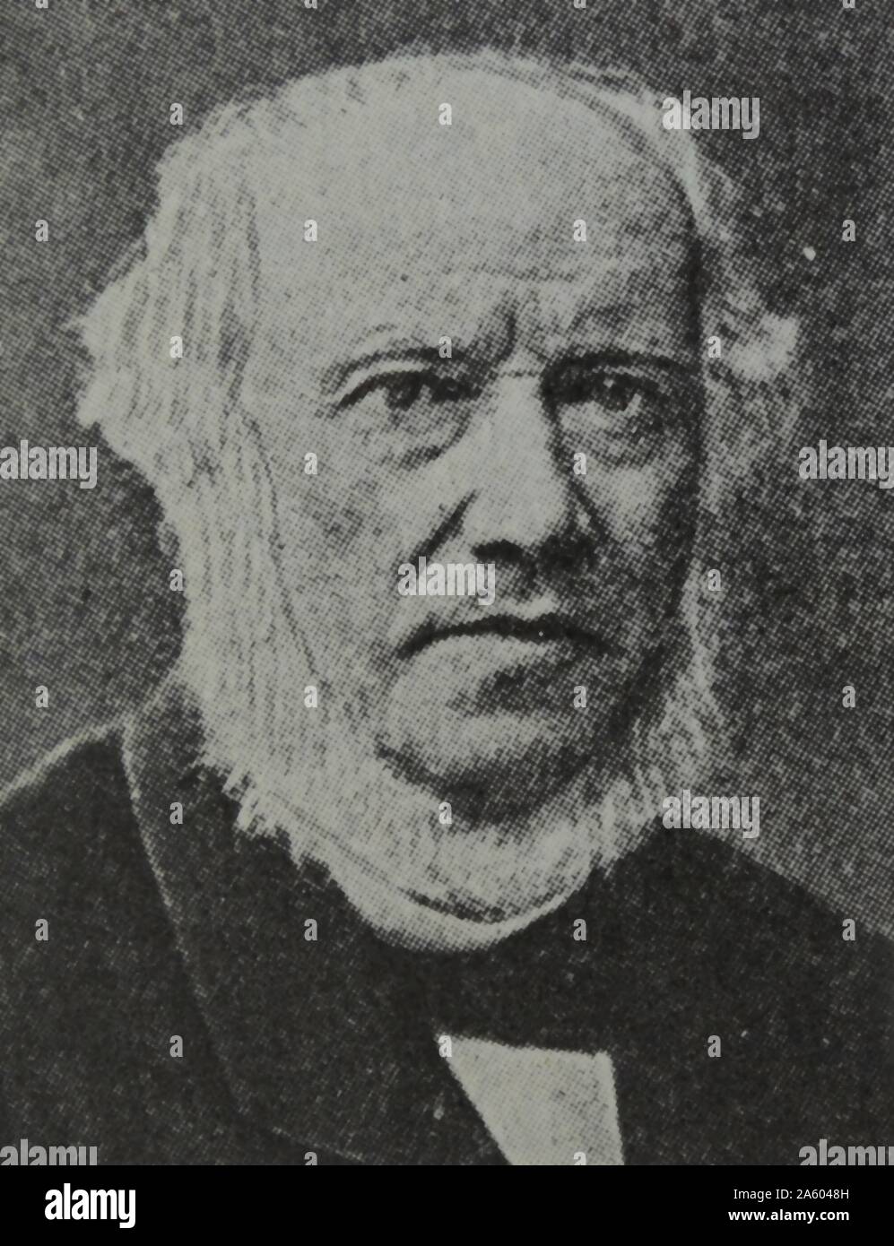 Portrait of Otto Carlsund (1809-1884) a Swedish leader of AB Motala Works. Dated 19th Century Stock Photo