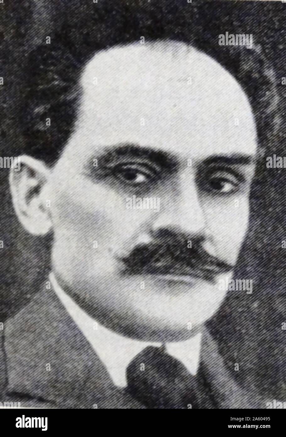 Portrait of Stefan Zeromski (1864-1925) Polish novelist and dramatist. Dated 20th Century Stock Photo