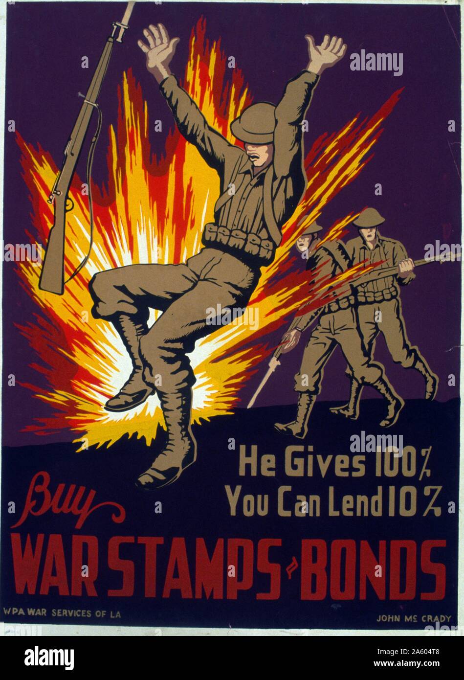 World war poster showing soldiers hires stock photography and images