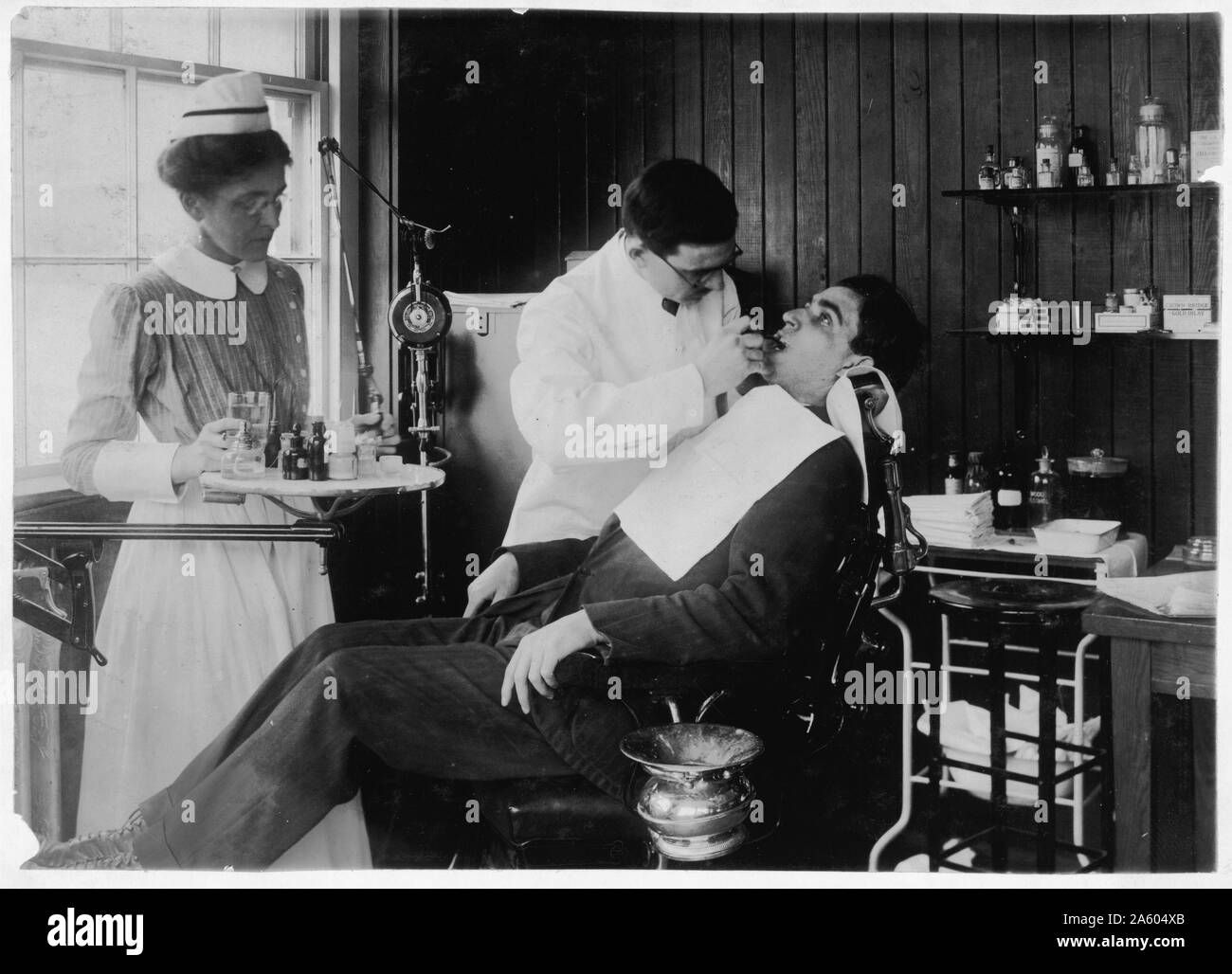 Dental work in Hospital. Hood Rubber Co. Cambridge; Massachusetts Stock