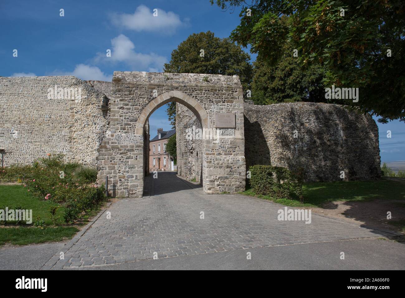 France, Somme, Baie de Somme, Saint Valery sur Somme, upper part of the