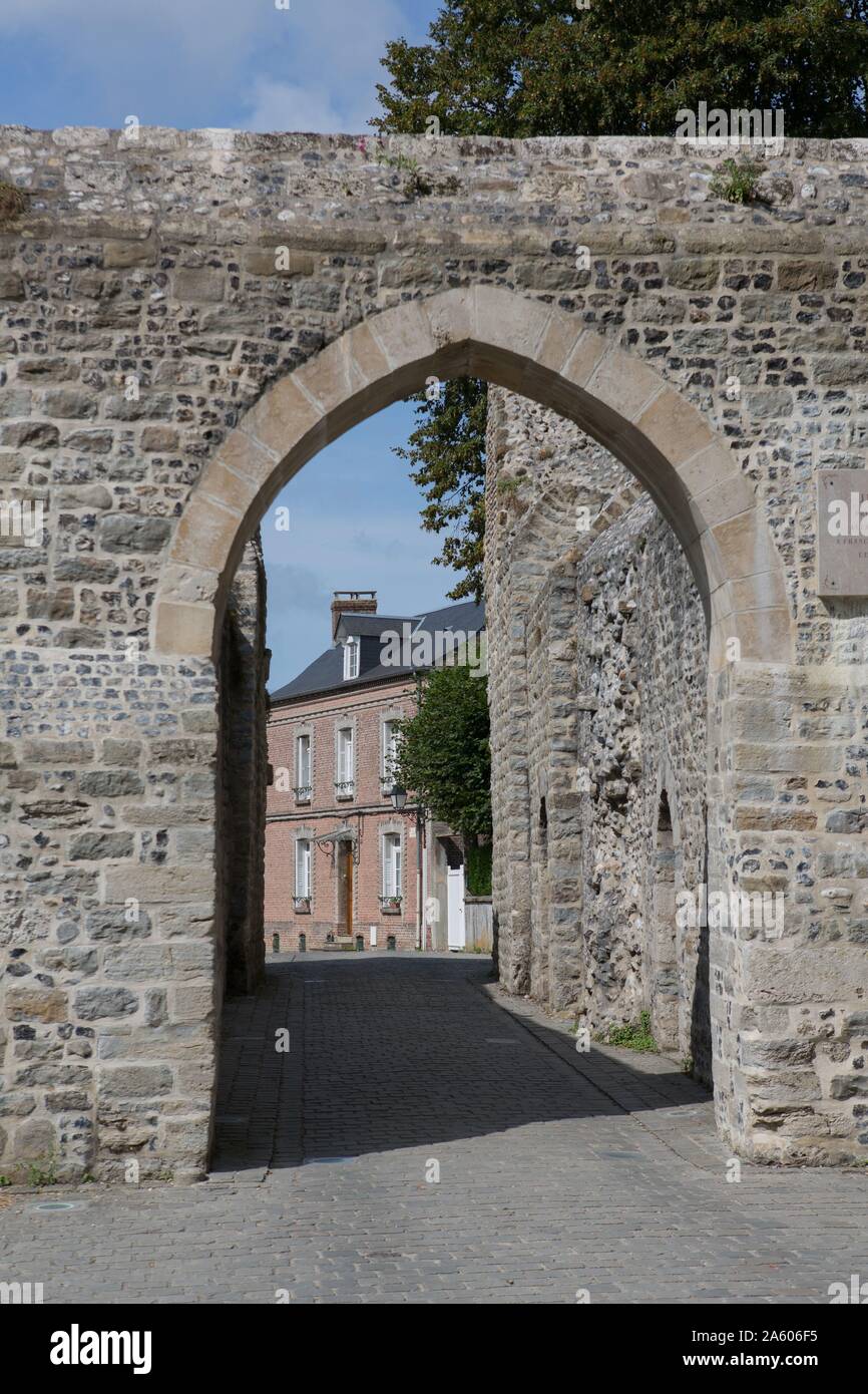 France, Somme, Baie de Somme, Saint Valery sur Somme, upper part of the