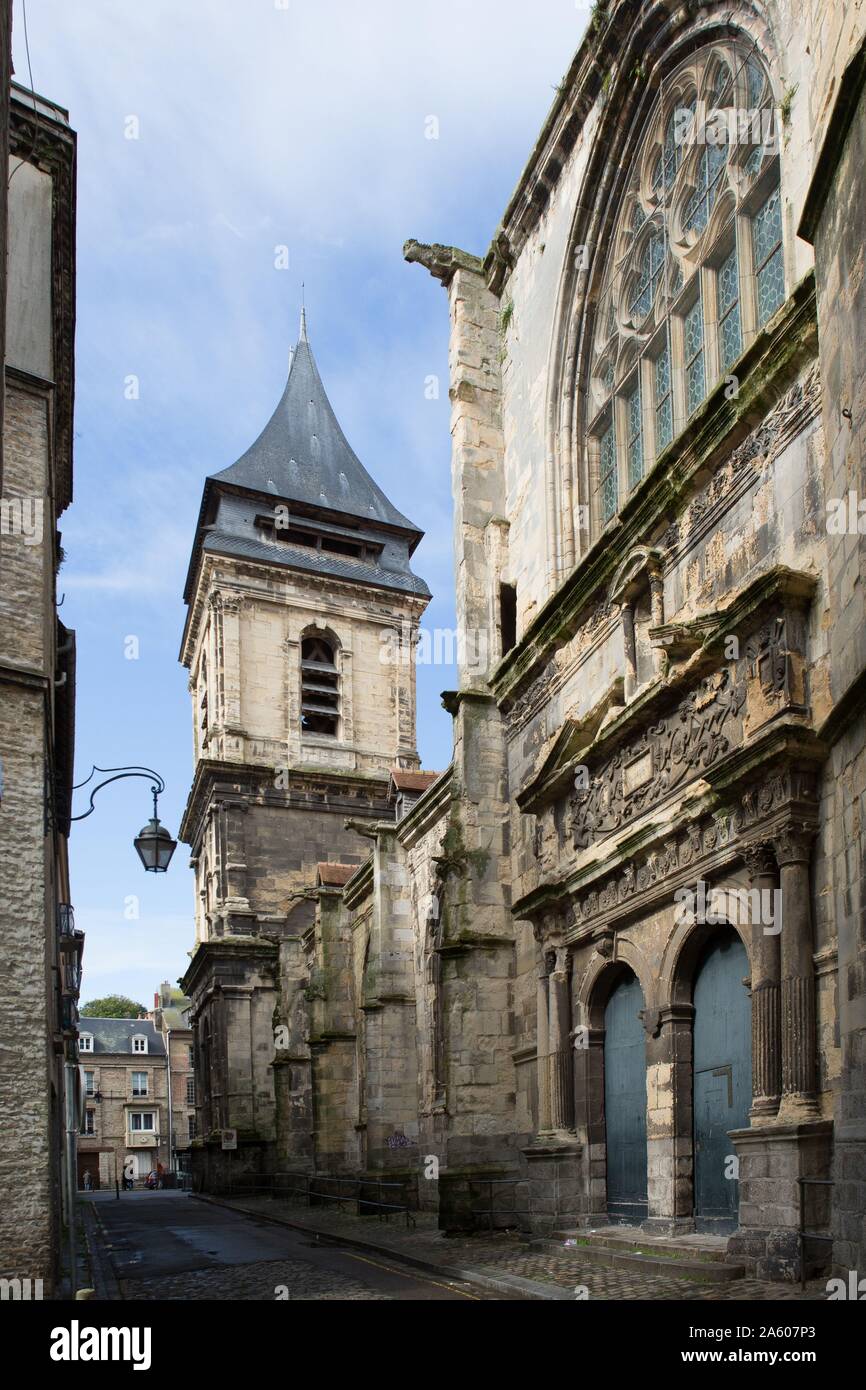France, Pays de Caux, Dieppe, rue Thomas Bouchard, Eglise Saint Remy de