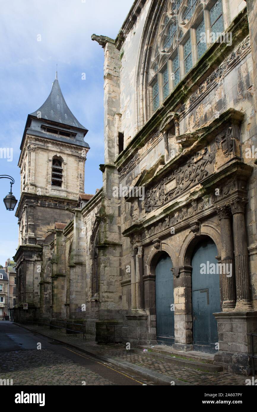 France, Pays de Caux, Dieppe, rue Thomas Bouchard, Eglise Saint Remy de