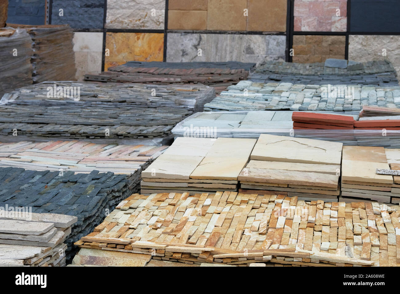 Construction Materials. Natural stone for decoration in 