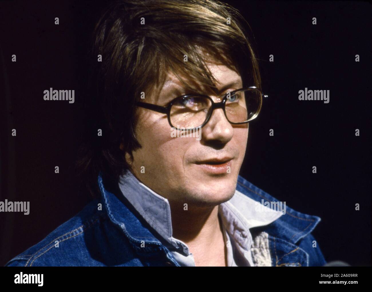 Jacques Dutronc, French singer and actor. Portrait in 1982 Stock Photo
