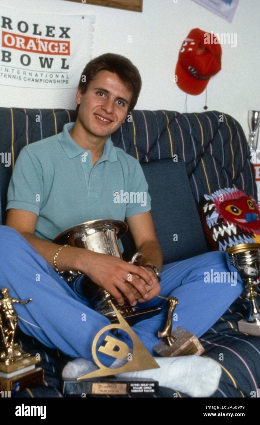 Former French professional tennis player Fabrice Santoro, April 6, 1989