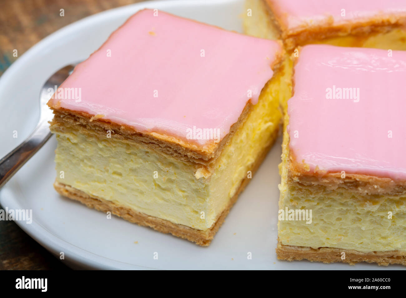 Tompoes or tompouce, iconic pastry in Netherlands and Belgium made from ...