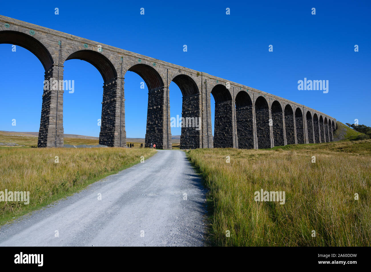 Ribblehead Viaduct on the Settle to Carlisle Railway Line, North Yorkshire. Stock Photo