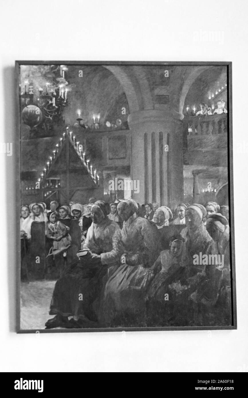 Messe in der Kirche, Leksand, Schweden, 1969. Mass in the church, Leksand, Sweden, 1969. Stock Photo