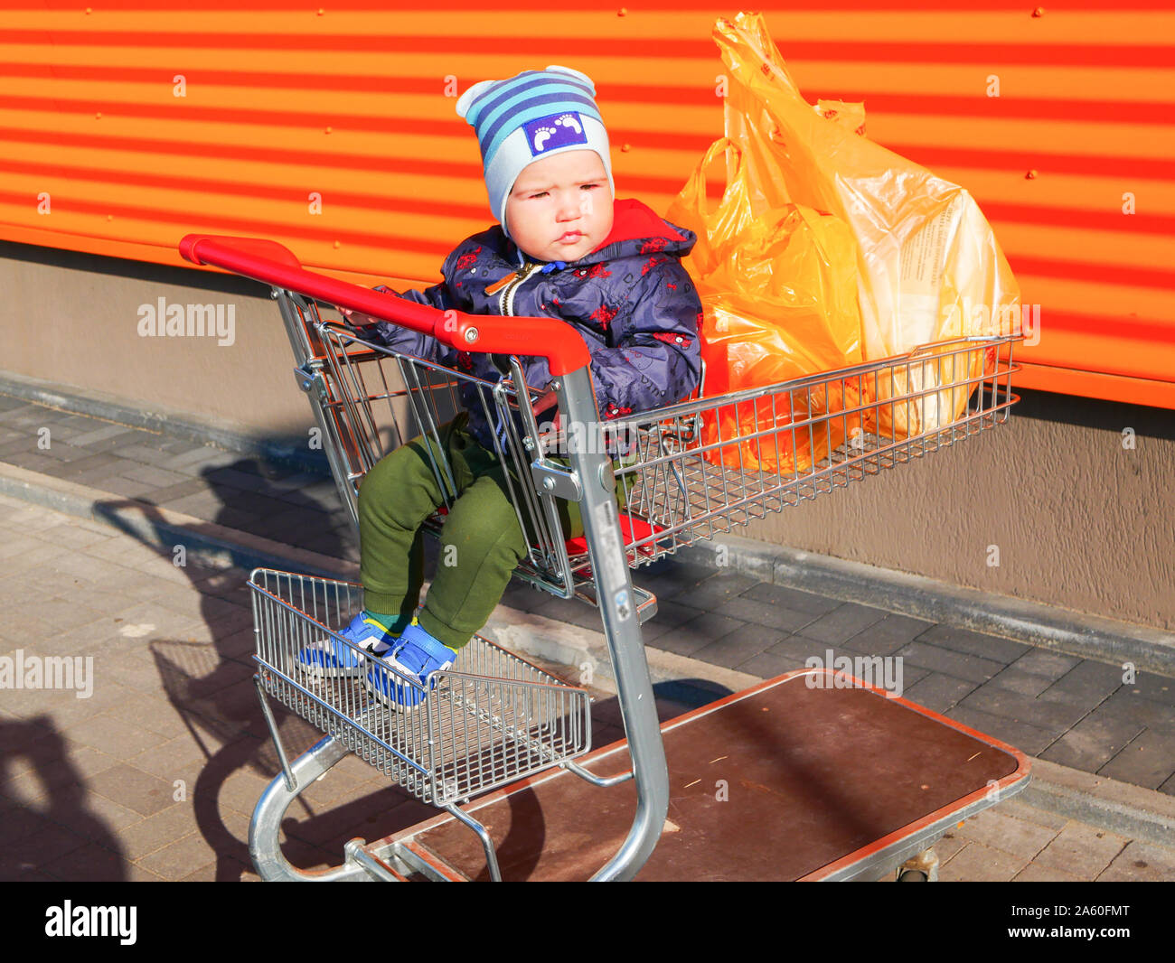 Baby in outlet trolley