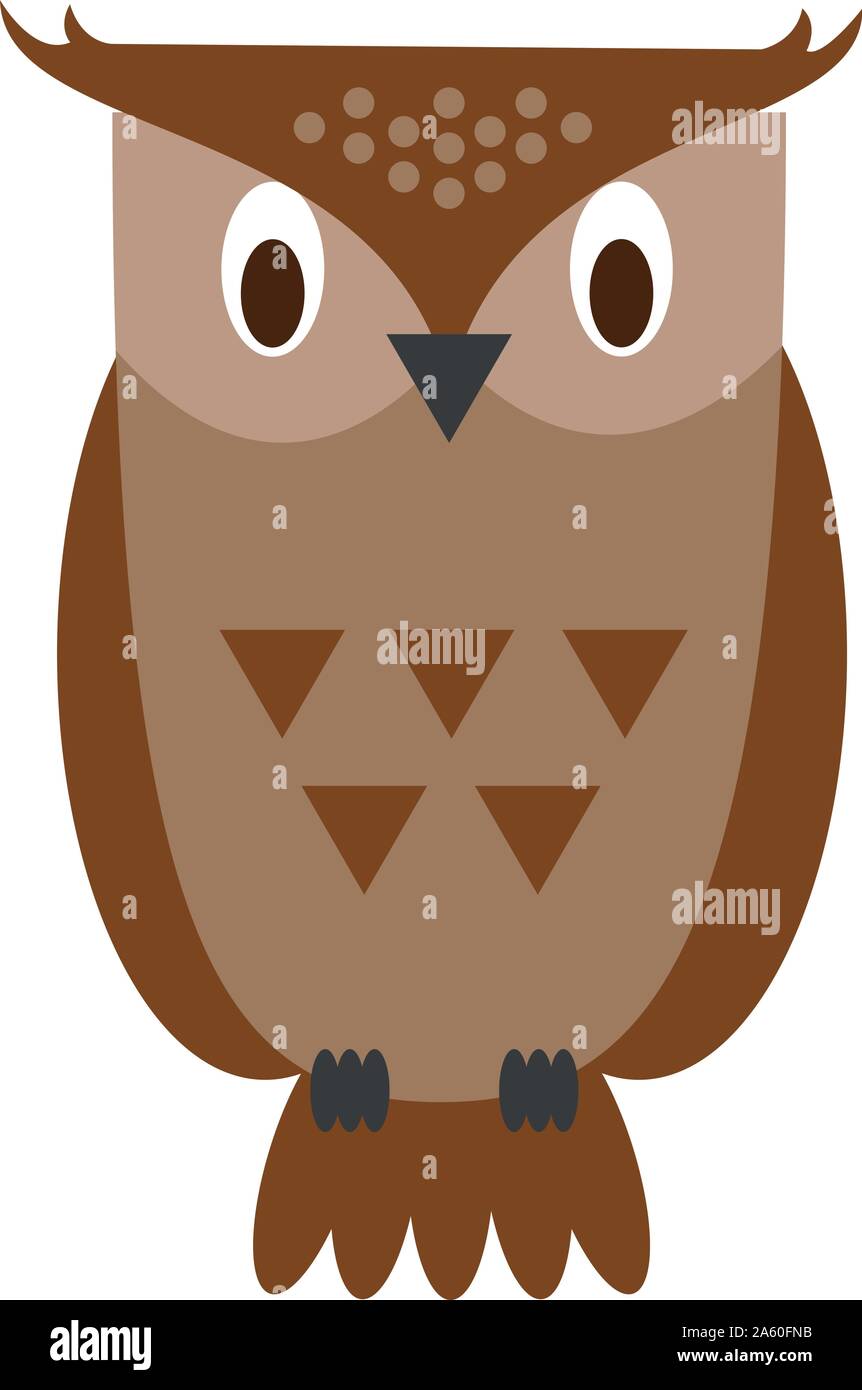 Cute cartoon owl vector illustration Stock Vector