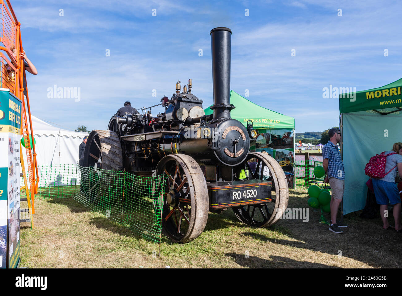 A Fowler ploughing engine named Jack of Herts, number RO 4520, on display at Frome Cheese Show 14th September 2019 Stock Photo