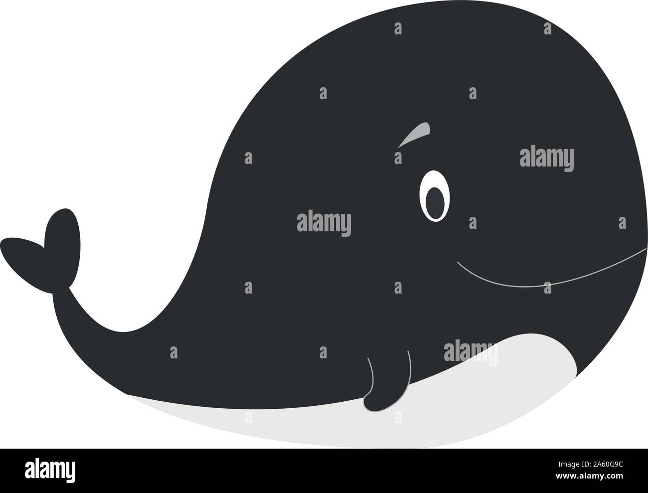 Cute cartoon killer whale vector illustration Stock Vector