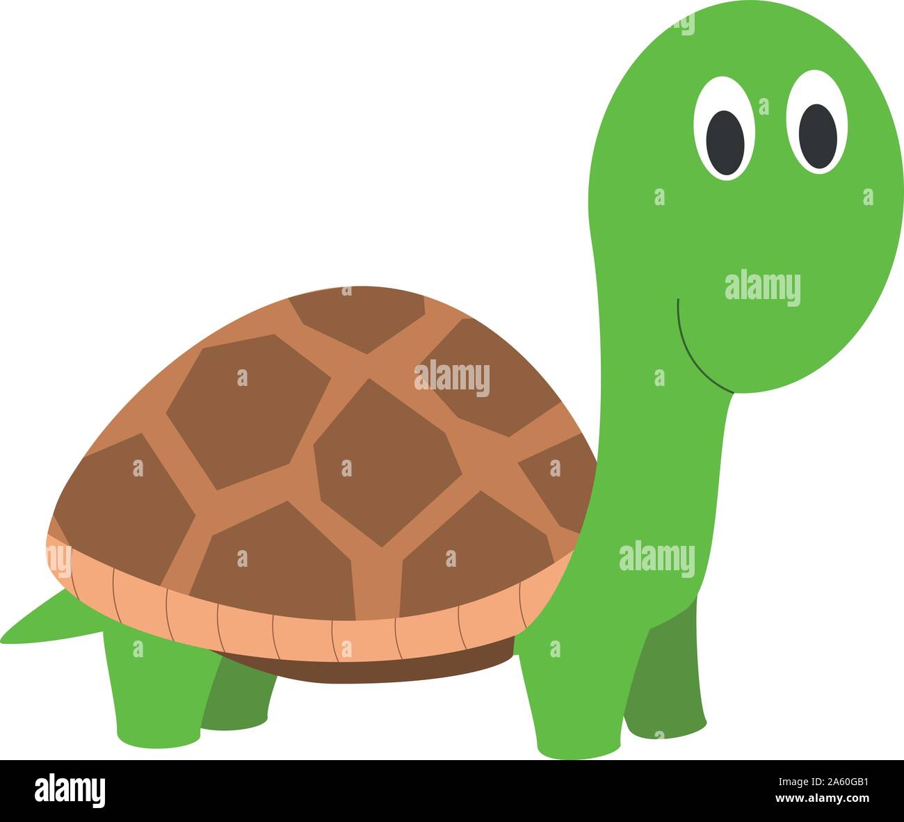 Cute cartoon turtle vector illustration Stock Vector