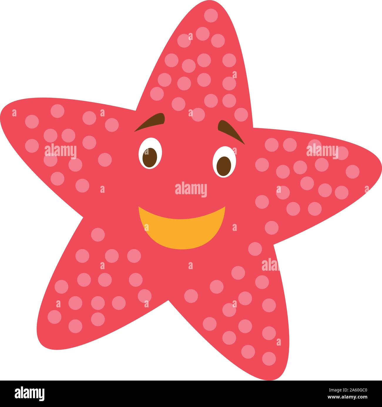 Cute cartoon starfish vector illustration Stock Vector
