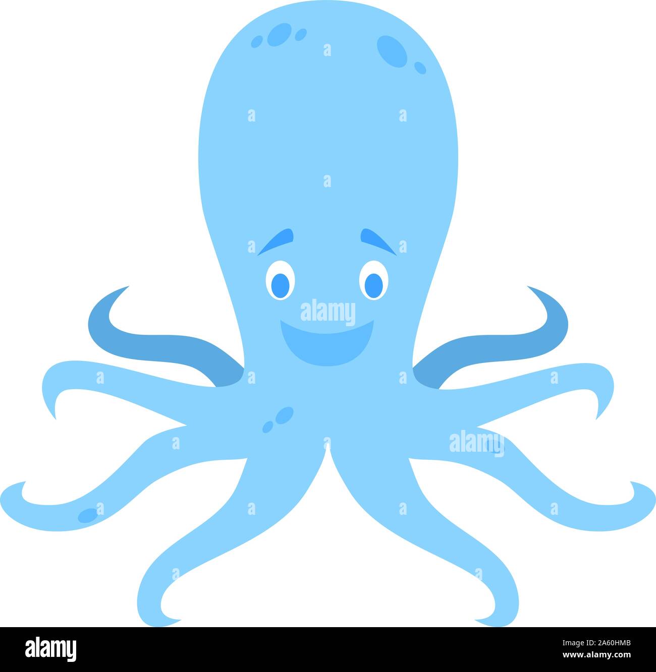 Cute cartoon octopus vector illustration Stock Vector