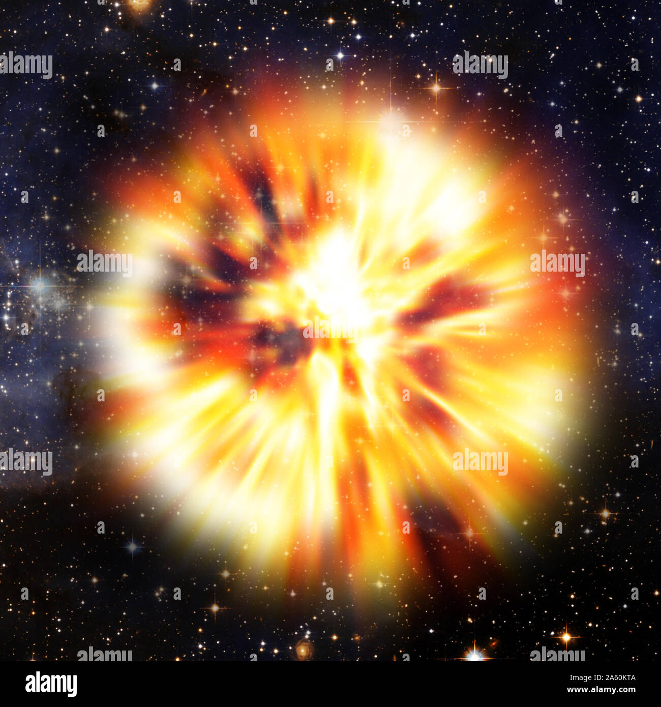 supernova explosion Stock Photo