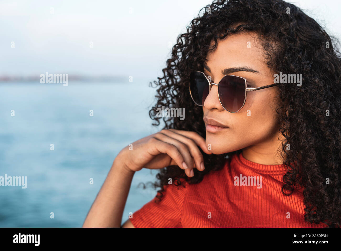 Serious woman sunglasses hi-res stock photography and images - Alamy