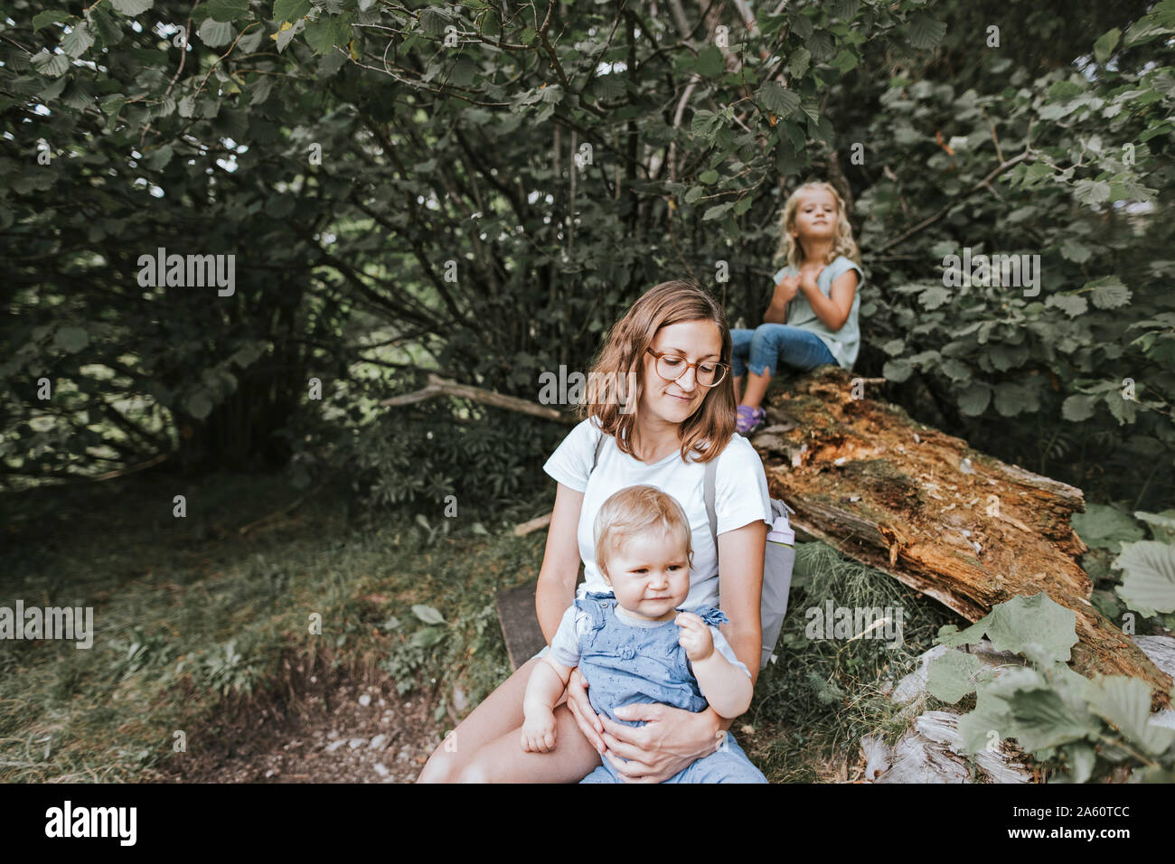 Two girls in forest hi-res stock photography and images - Alamy