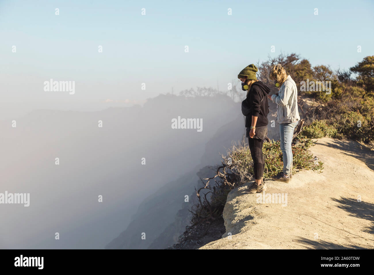 Young women respirator masks hi-res stock photography and images - Alamy