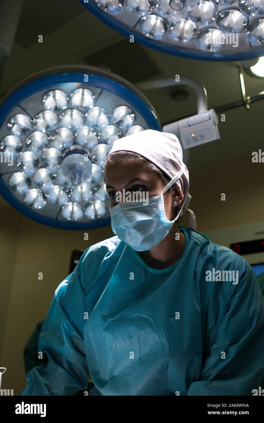 Portrait of operating room nurse Stock Photo Alamy
