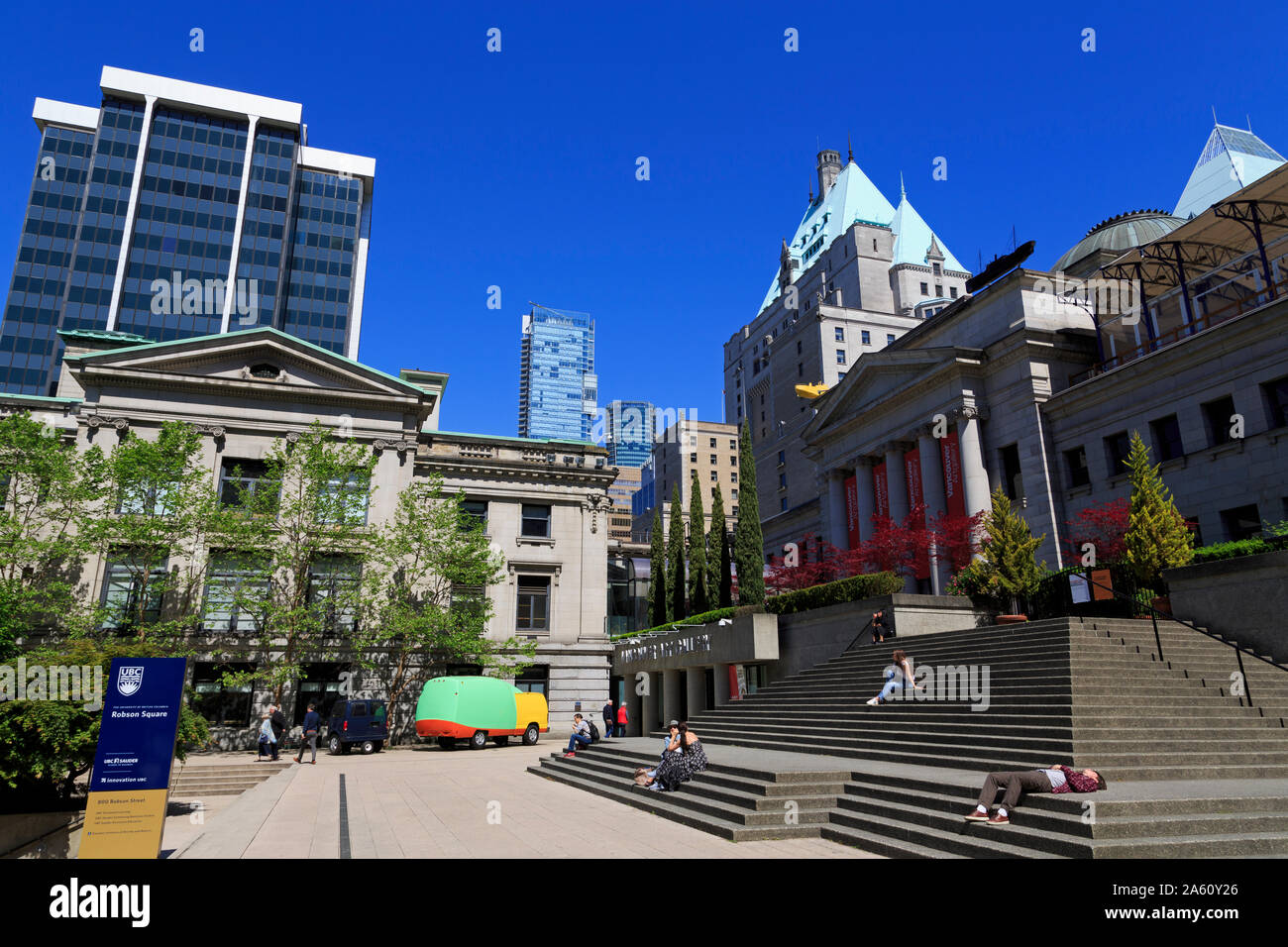 Art Gallery, Robson Square, Vancouver City, British Columbia, Canada, North America Stock Photo