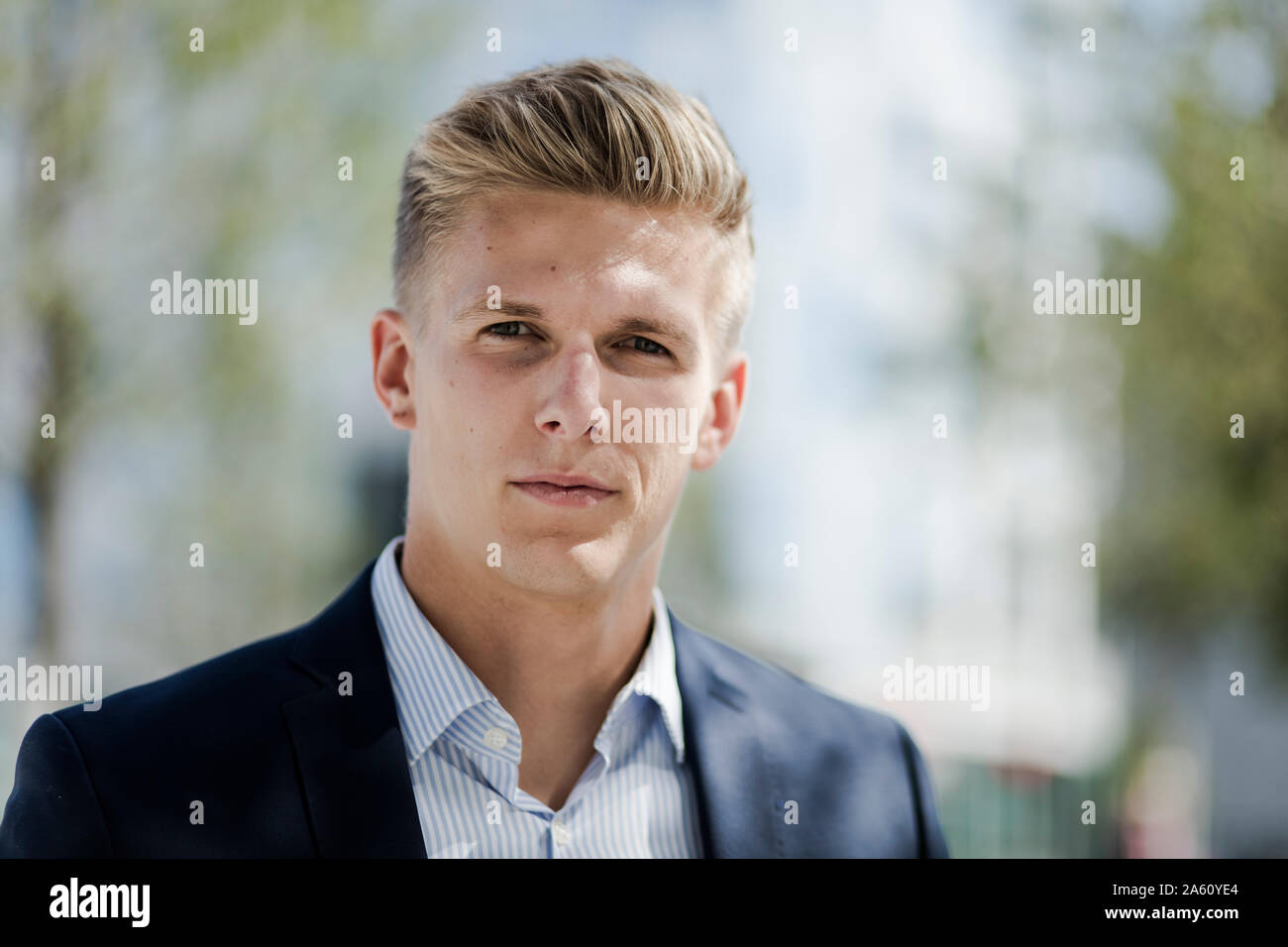 Portrait of confident young businessman Stock Photo