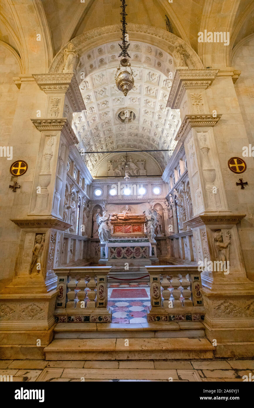 The Interior of The Cathedral of St. Lawrence, Trogir, Croatia, Europe Stock Photo