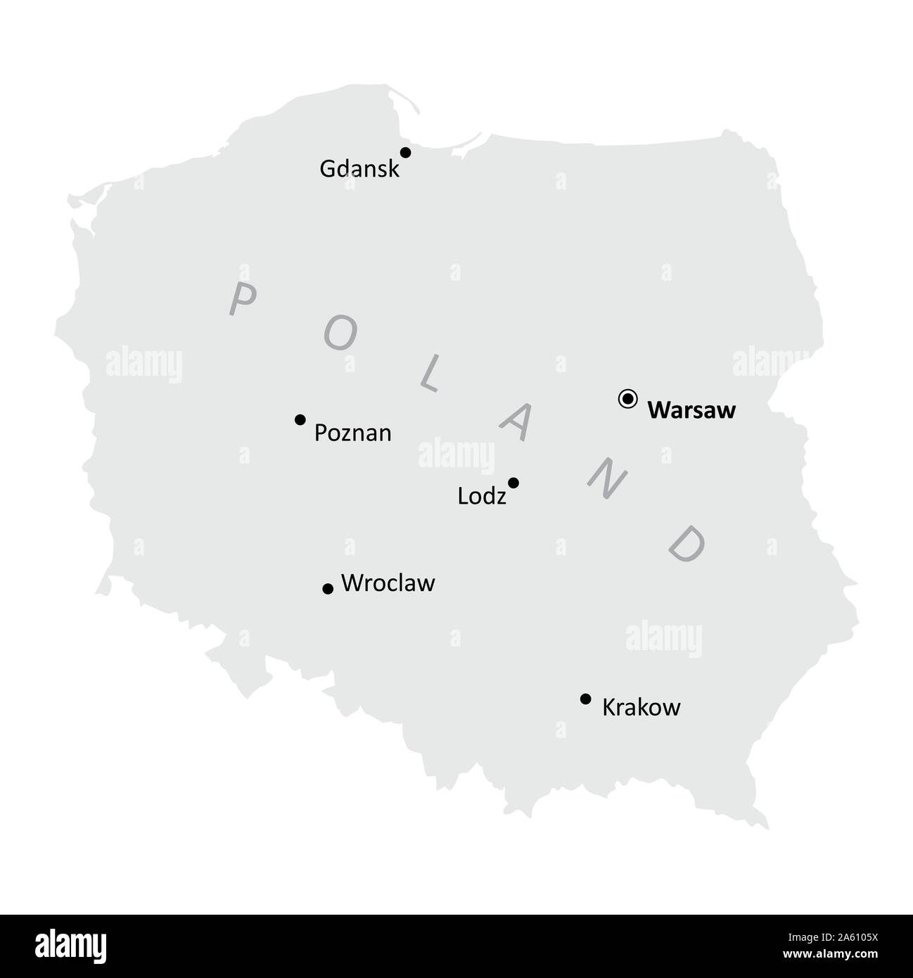 Poland cities map Stock Vector Image & Art Alamy