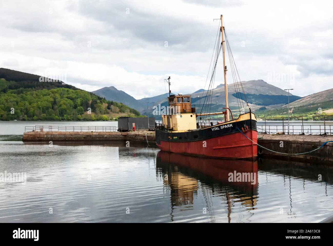 Loch Fyne, Inveraray Harbour, Vital Spark, Argyll, Scotland, United Kingdom, Europe Stock Photo