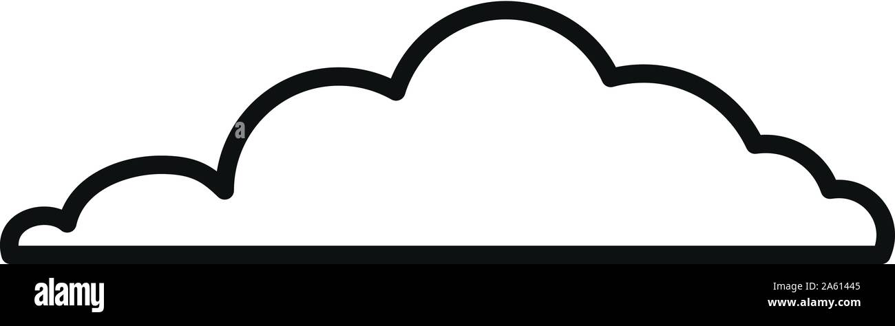 Cloud icon. Outline cloud vector icon for web design isolated on white ...