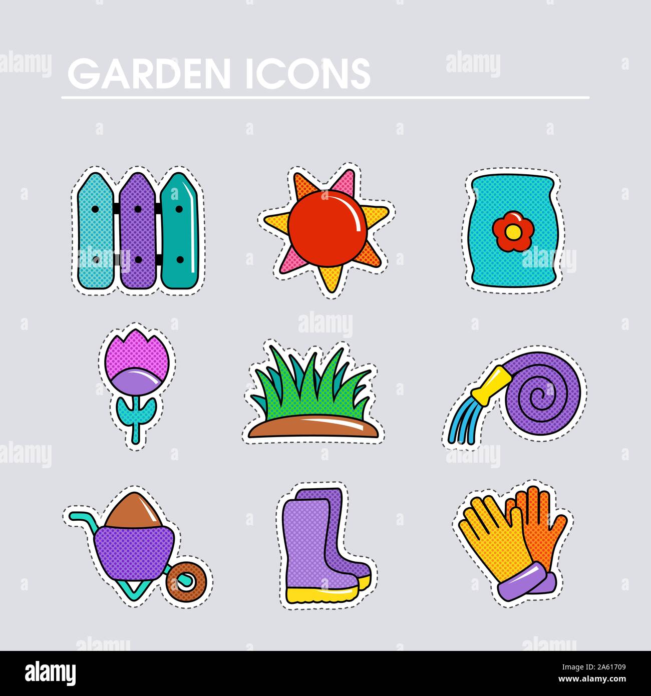 Garden Farm flat vector icon outline isolated. Graph symbol for your ...