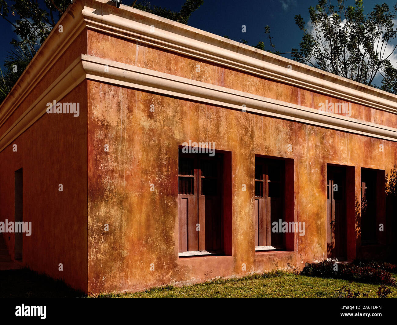 Merida, Yucatan, Mexico -  December 3. 2014: Archiectura detail of a Mexican Hacienda (Estate) Stock Photo