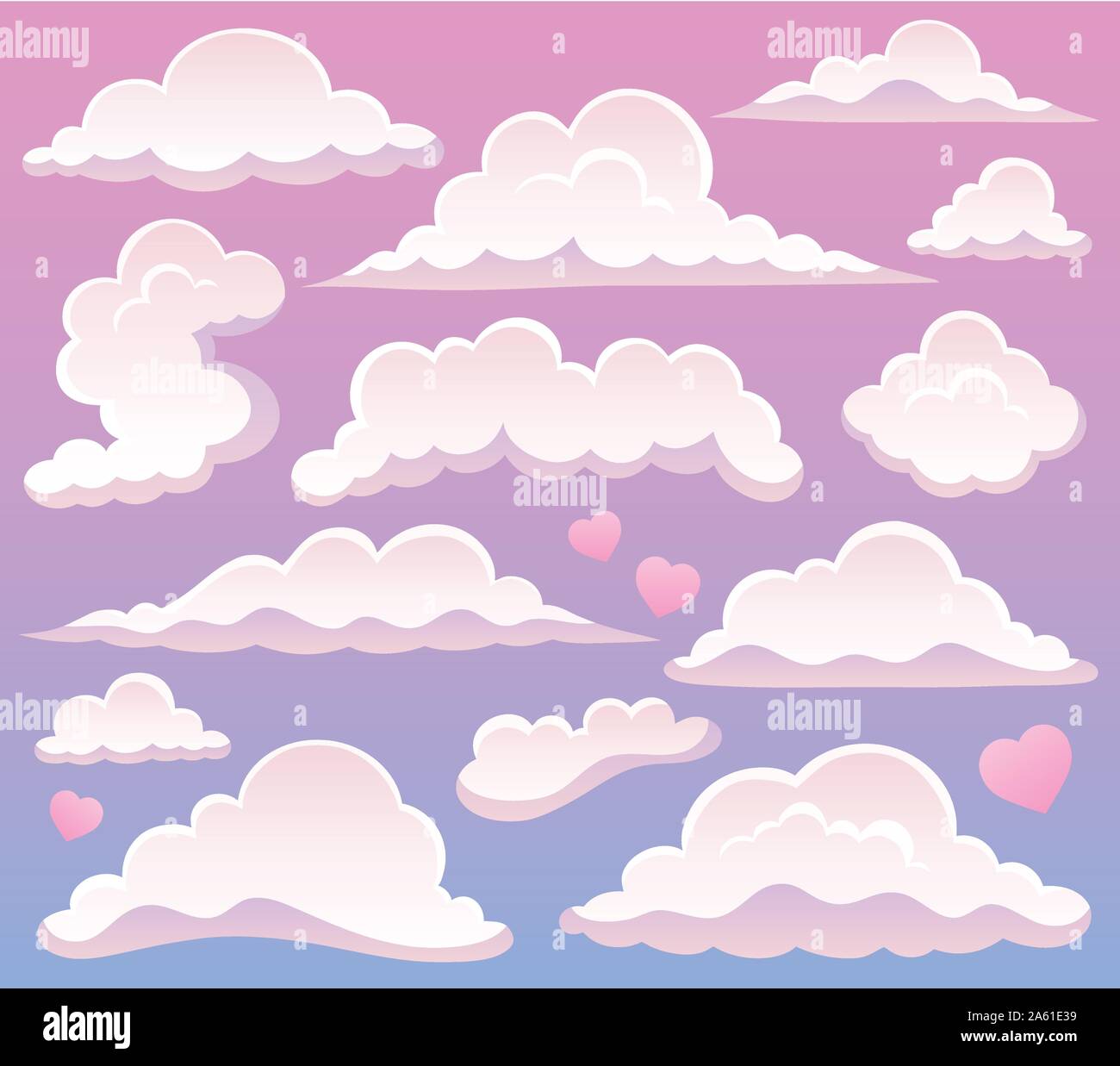 Clouds topic image 5 - eps10 vector illustration. Stock Vector