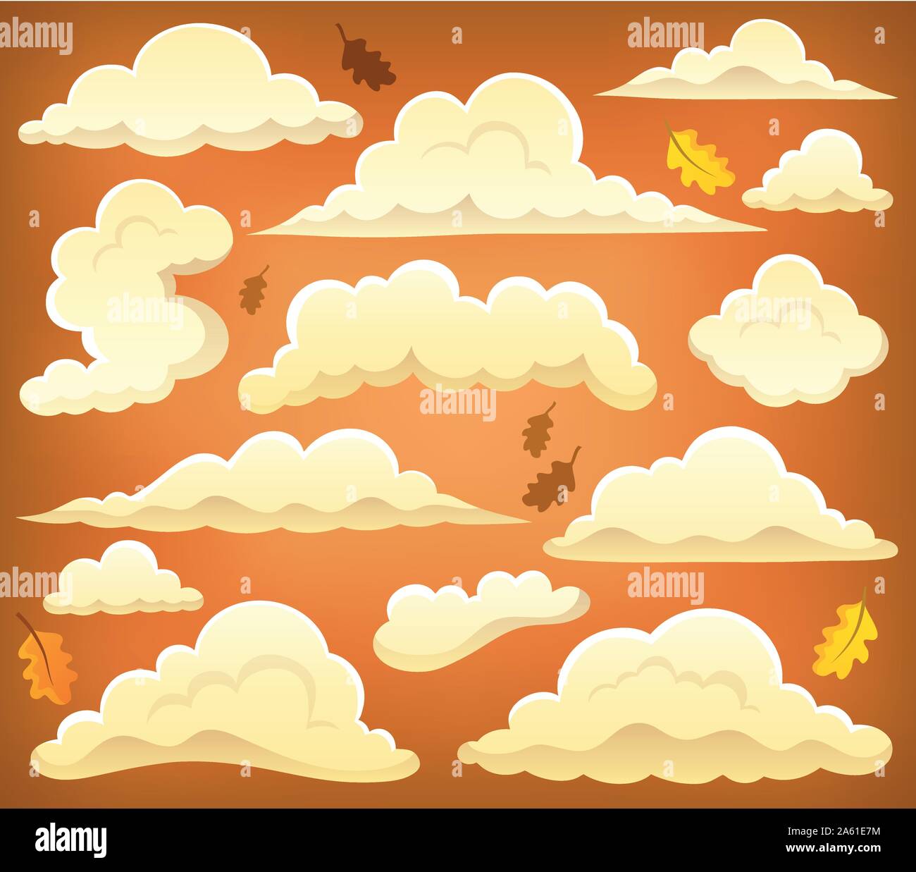 Clouds topic image 2 - eps10 vector illustration. Stock Vector