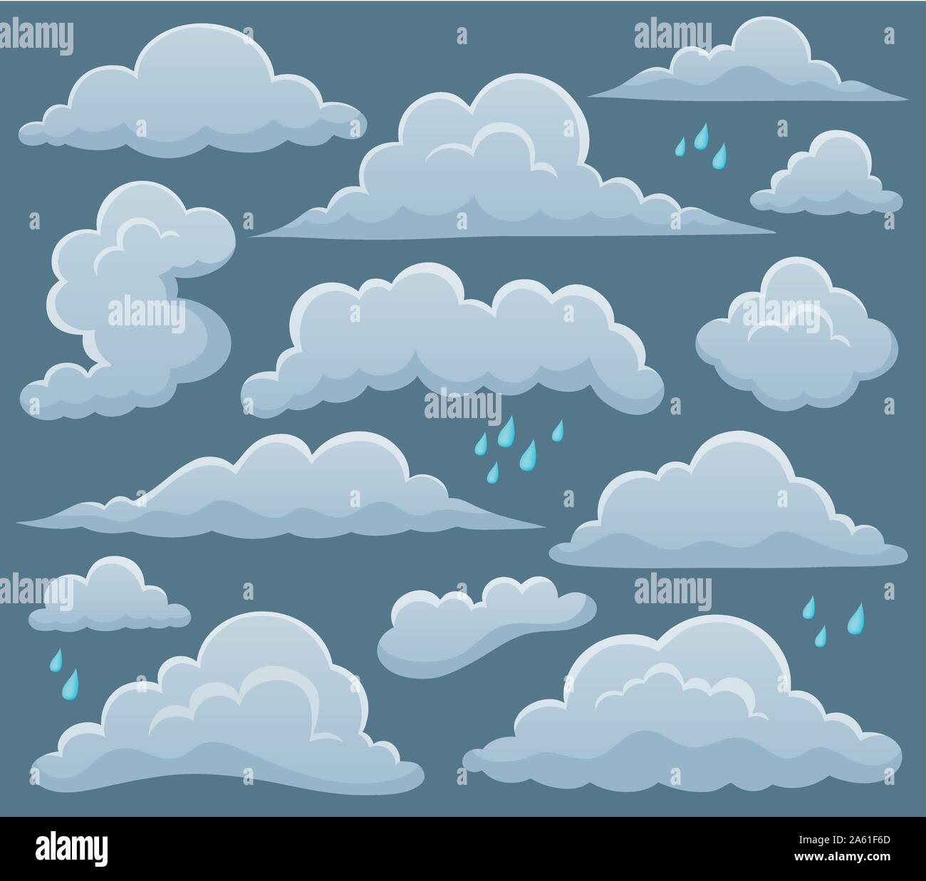 Clouds topic image 3 - eps10 vector illustration. Stock Vector
