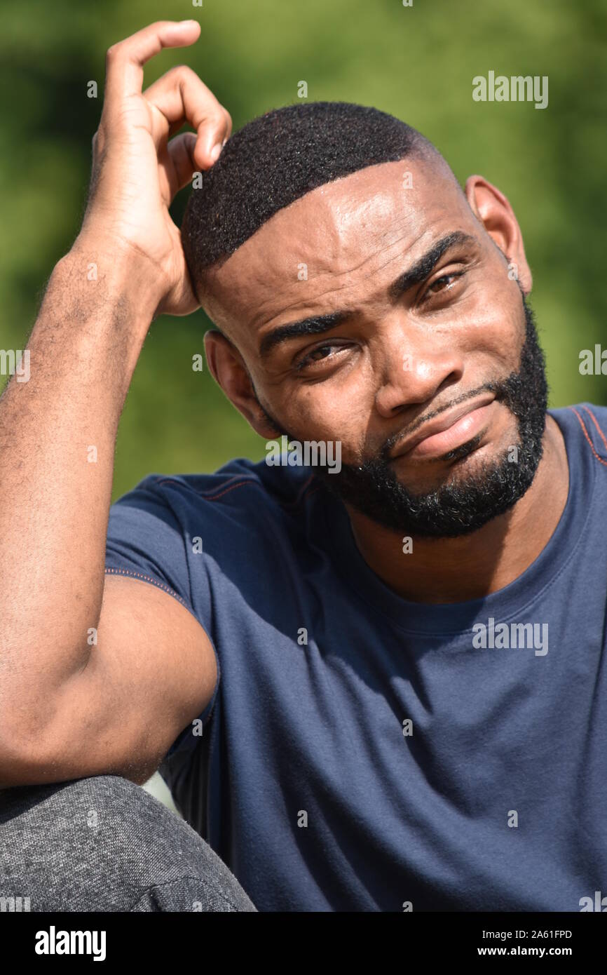 An Adult Male And Confusion Stock Photo - Alamy