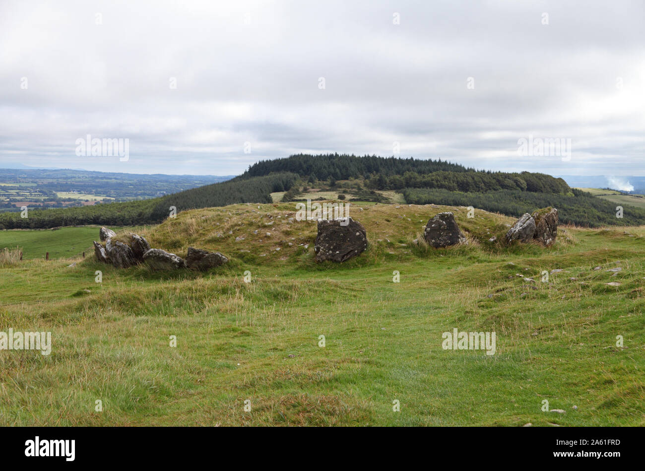 Loughcrew Cairns Neolithic passage tombs, Loughcrew, Oldcastle, County Meath, Republic of Ireland Stock Photo