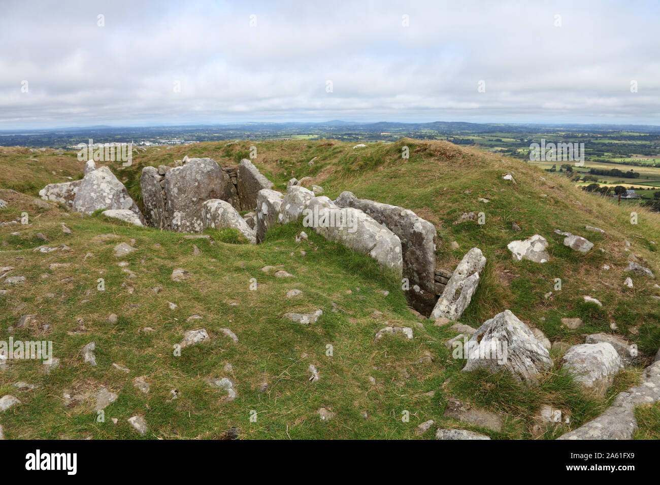 Loughcrew Cairns Neolithic passage tombs, Loughcrew, Oldcastle, County Meath, Republic of Ireland Stock Photo