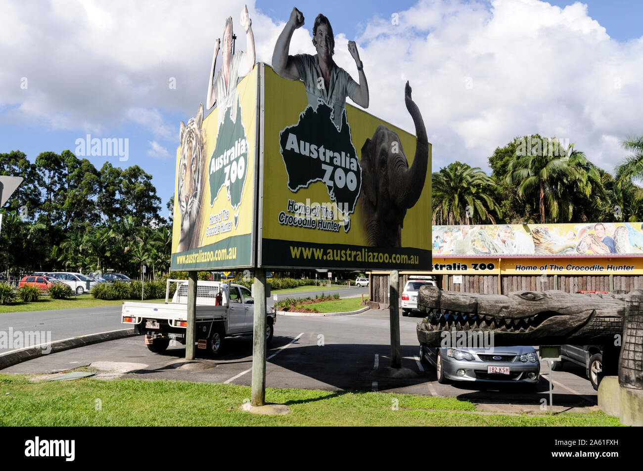 The main entrance to the Australian Zoo in Queensland, Australia Stock