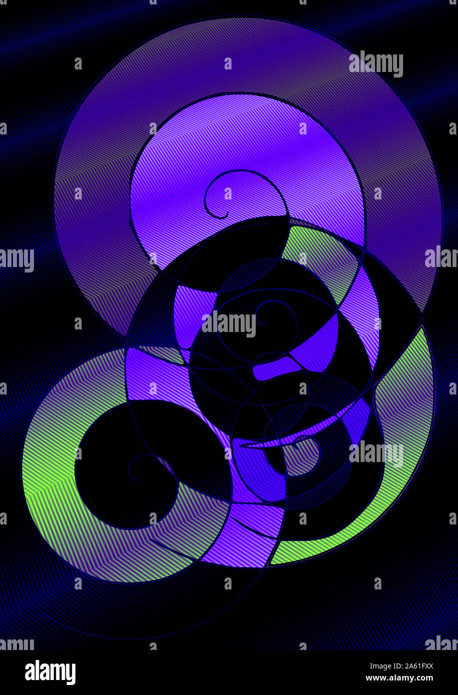 Circles, Vector illustration, alienated, upright format Stock Photo - Alamy