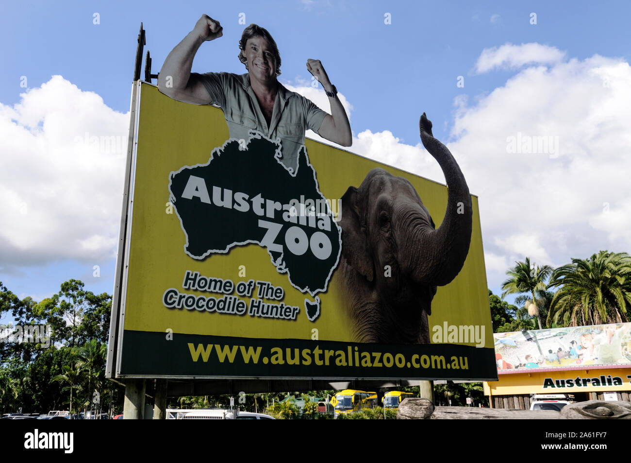 The main entrance to the Australian Zoo in Queensland, Australia Stock