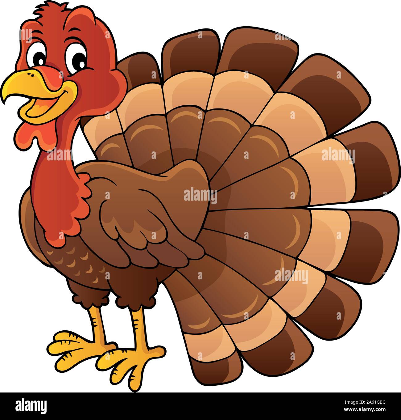 Turkey bird theme image 1 eps10 vector illustration Stock Vector