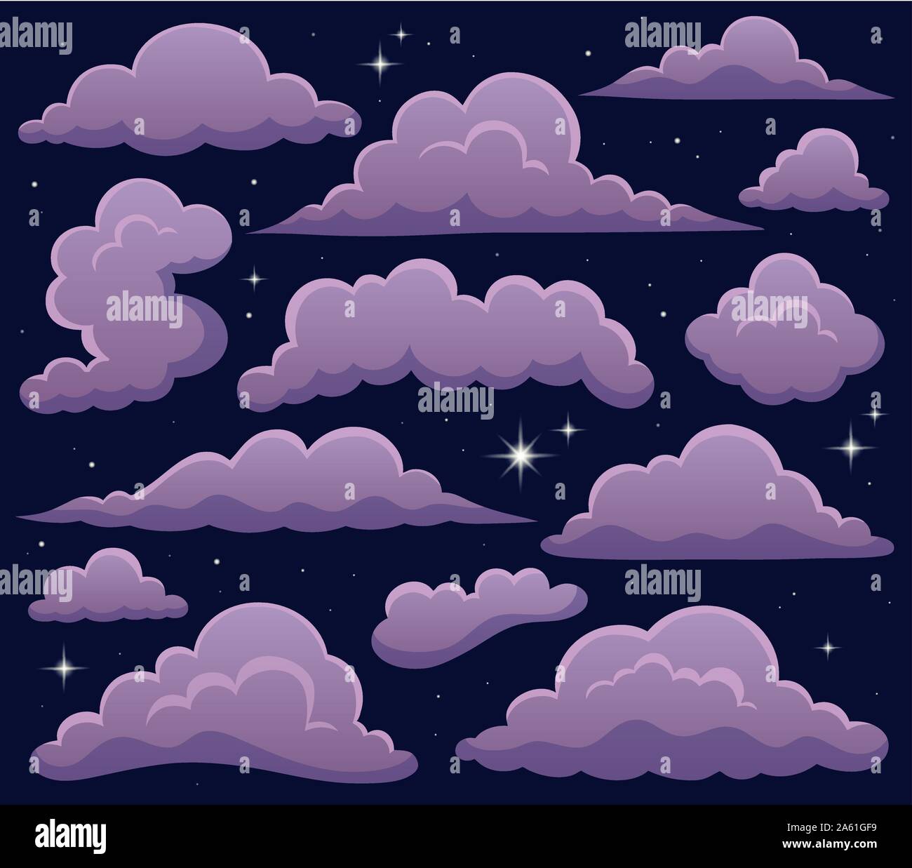 Clouds topic image 4 - eps10 vector illustration. Stock Vector