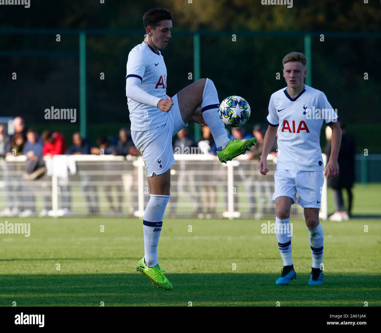 ENFIELD, ENGLAND. OCTOBER 22: Luis Binks of Tottenham Hotspur during UAFA Youth League between Tottenham Hotspur and Crvena zvezda ( Red Star Belgrade Stock Photo