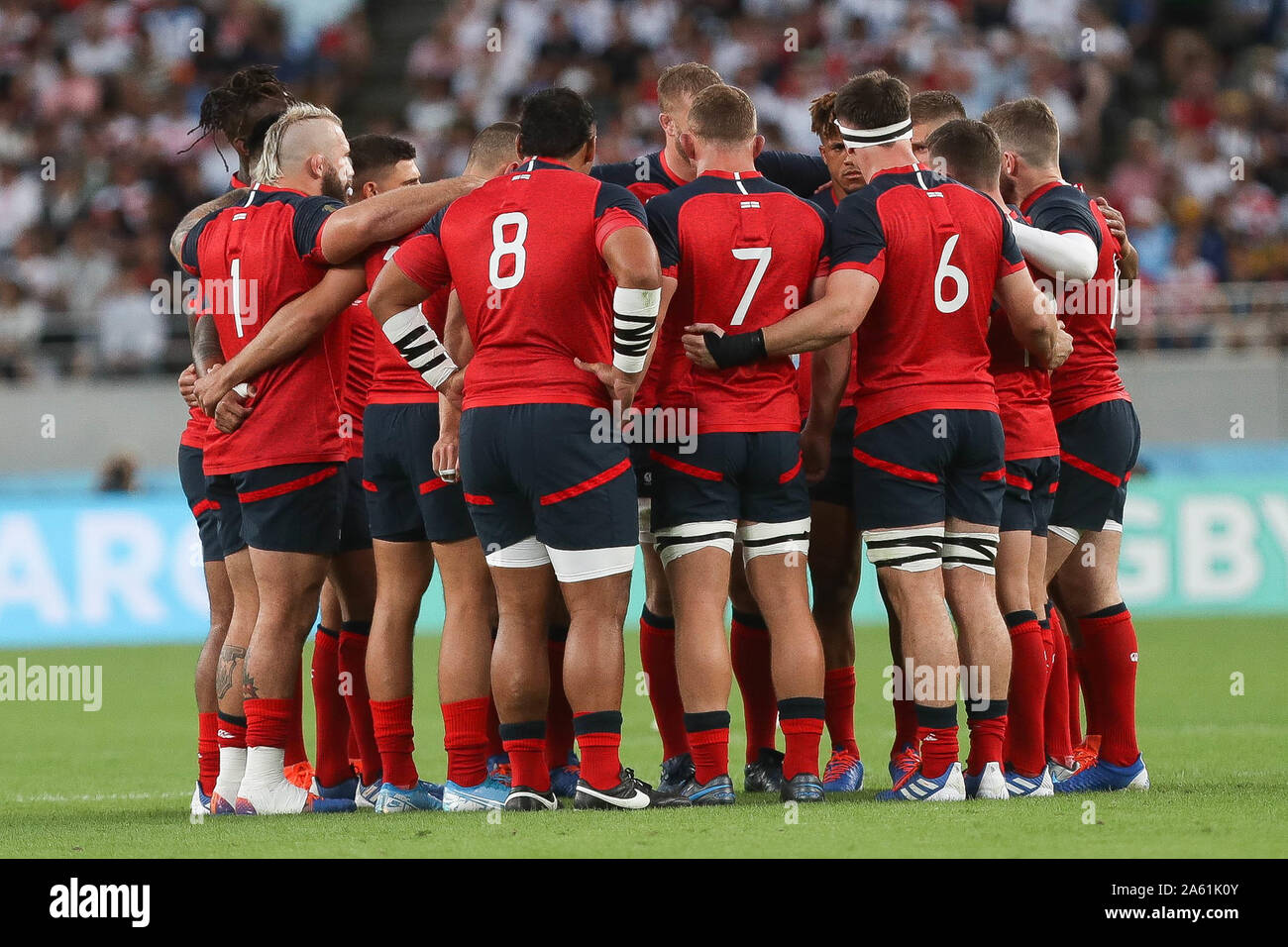 Team England during the World Cup Japan 2019, Pool C rugby union match between England and