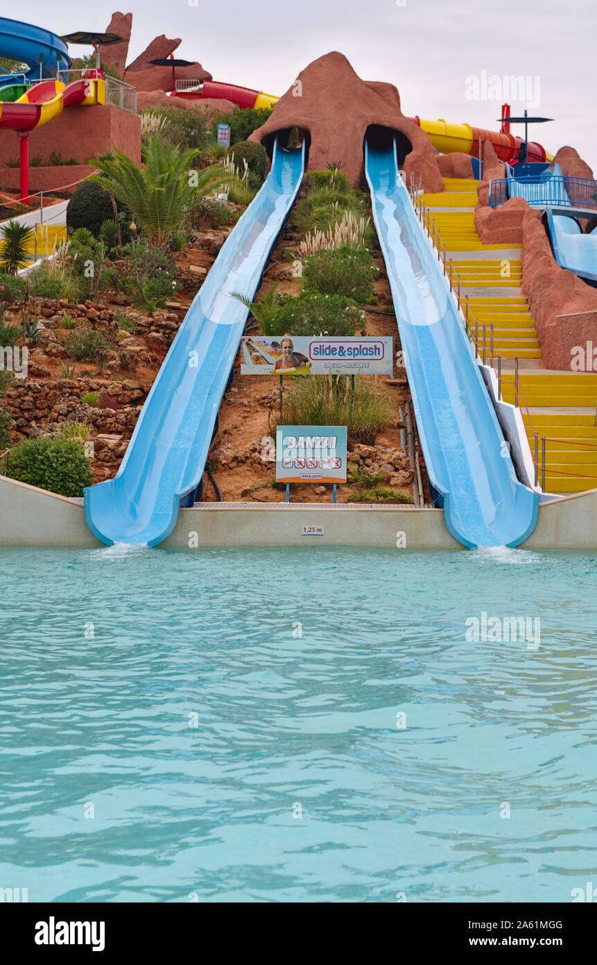 Slide and Splash water park, famous park and tourist attraction during